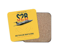 Thumbnail for Blackburn Buccaneer S2B design on yellow 1 piece coaster