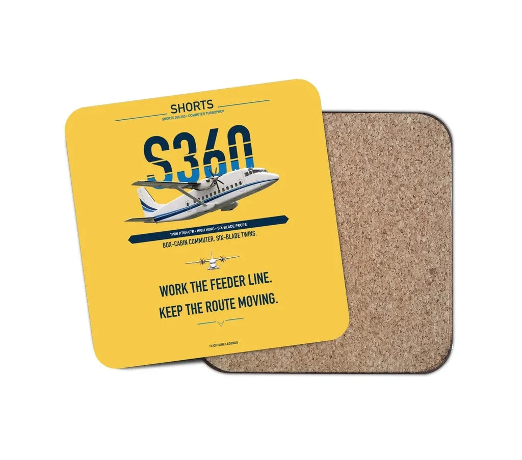 Shorts 360-300 design on yellow 1 piece coaster