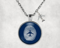 Thumbnail for Aviation Finger Print Necklace - view 3