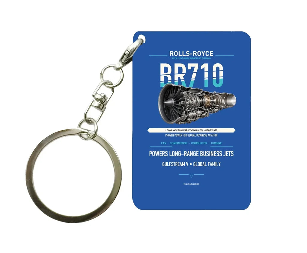 BR710 Key Chain design on blue key chain
