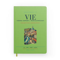 Thumbnail for Vienna Airport (VIE) design on light green notebook