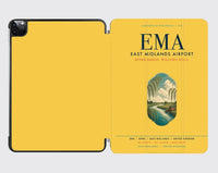 Thumbnail for East Midlands Airport (EMA) design on yellow ipad tablet case
