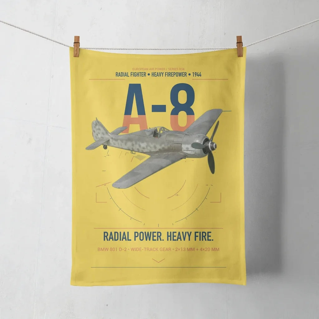 Focke-Wulf Fw 190A-8 design on yellow towel
