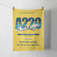 Thumbnail for Airbus A220-300 design on yellow towel