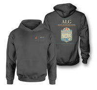 Thumbnail for Houari Boumediene Airport (ALG) design on dark gray double-side hoodie