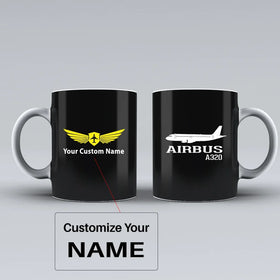 Airbus A320 Printed Ceramic White Mugs