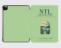 Thumbnail for Newcastle Airport (NTL) design on light green ipad tablet case
