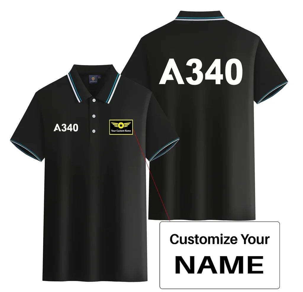 Customisable Airbus A340 Polo Shirt - view 3
