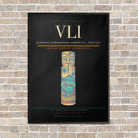 Thumbnail for Bauerfield International Airport VLI — Port Vila vertical canvas print - framed - black background