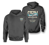 Thumbnail for Cessna 150M design on dark gray double-side hoodie, double-side print