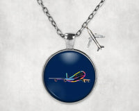 Thumbnail for Multicolor Airplane Necklace - view 3