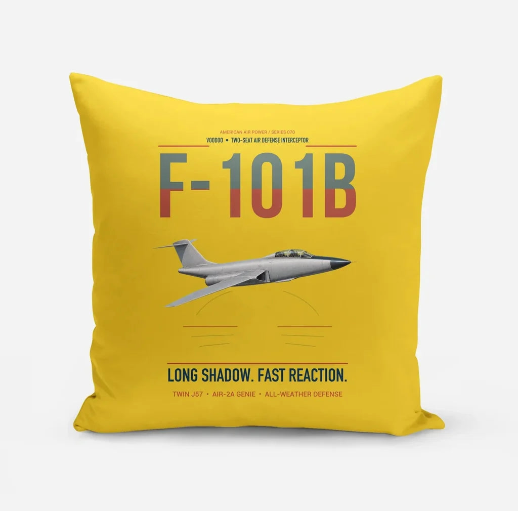 F-101B Voodoo design on yellow pillow