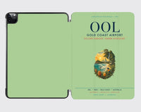 Thumbnail for Gold Coast Airport (OOL) design on light green ipad tablet case