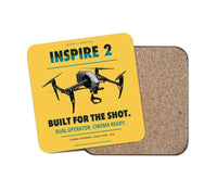 Thumbnail for DJI Inspire 2 design on yellow 1 piece coaster