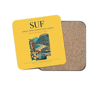 Thumbnail for Lamezia Terme International Airport (SUF) design on yellow 1 piece coaster