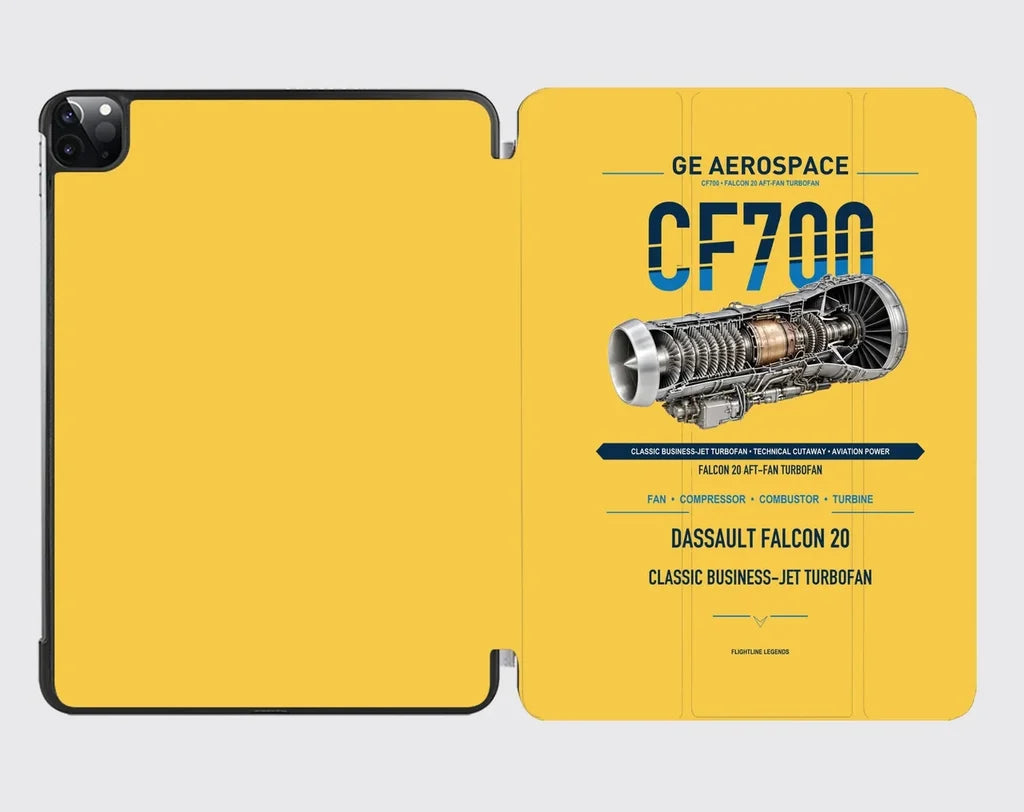 CF700 design on yellow ipad tablet case