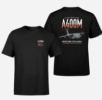 Thumbnail for Airbus A400M Atlas design on black t-shirt, double-side print