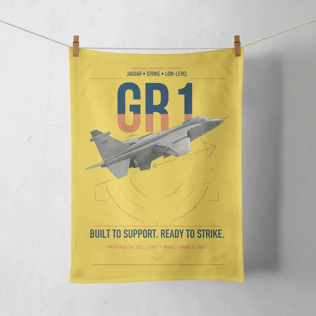 SEPECAT Jaguar GR1 design on yellow towel