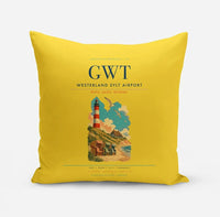 Thumbnail for Westerland Sylt Airport (GWT) design on yellow pillow