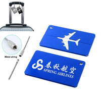 Thumbnail for Spring Airlines Aluminum Luggage tag in blue