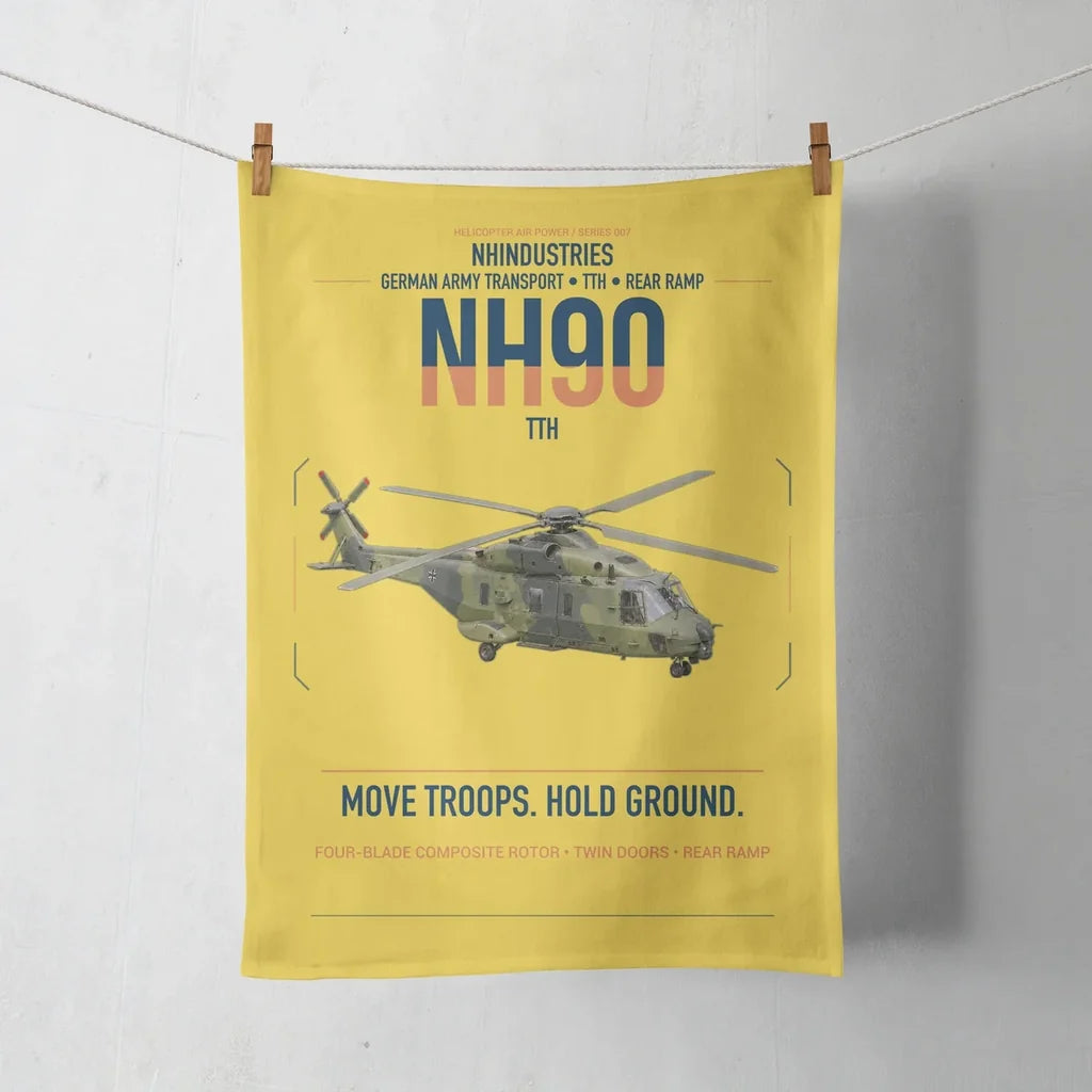 NHIndustries NH90 TTH design on yellow towel