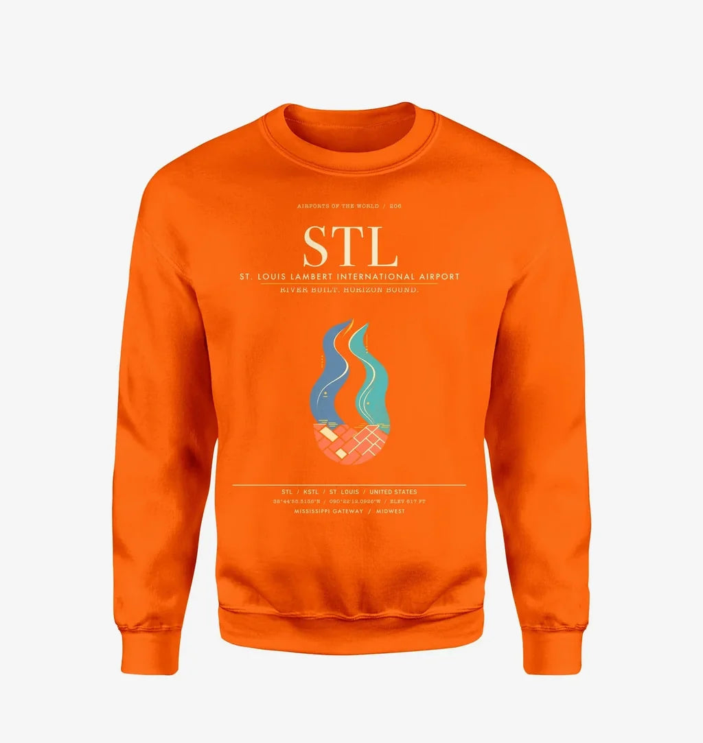 St. Louis Lambert International Airport STL Sweatshirt - Orange