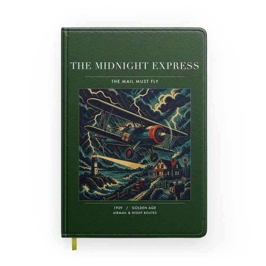 VINTAGE G4033 - The Midnight Express - Designed Notebooks design on darkgreen