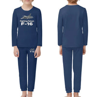 Thumbnail for The Fighter Jet 16 children pajamas - Dark Blue