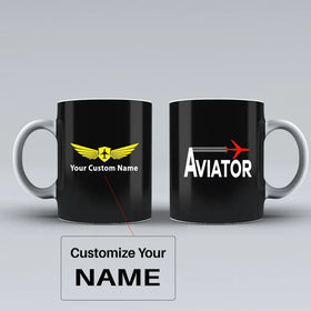 Aviator Ceramic White Mugs