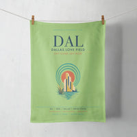Thumbnail for Dallas Love Field (DAL) design on light green towel