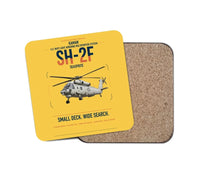Thumbnail for Kaman SH-2F Seasprite design on yellow 1 piece coaster