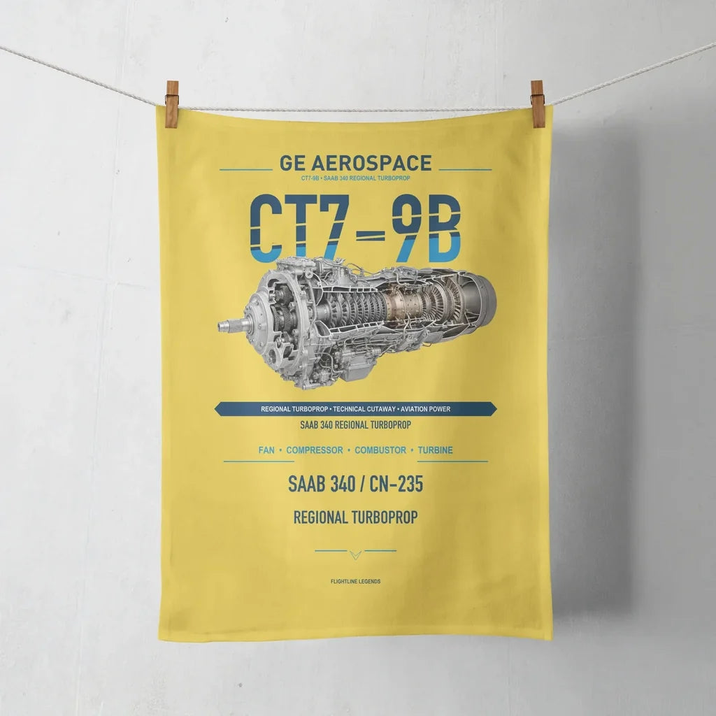 CT7-9B design on yellow towel