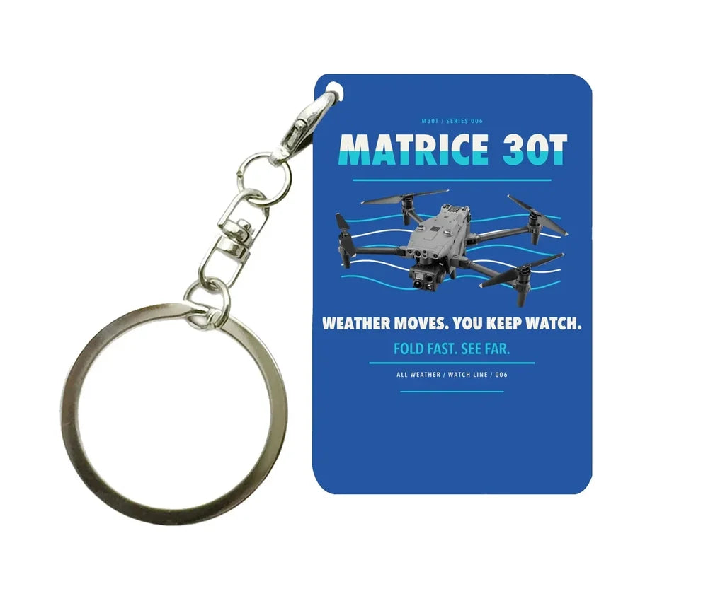 DJI Matrice 30T Key Chain design on blue key chain