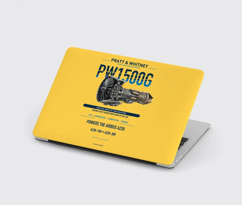 PW1500G design on yellow MacBook case