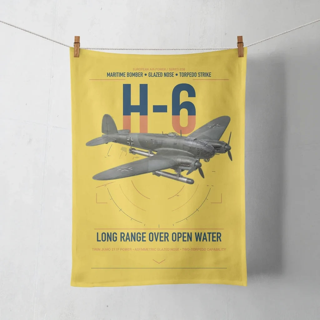 Heinkel He 111H-6 design on yellow towel