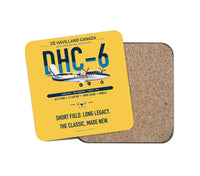 Thumbnail for DHC-6 Twin Otter Classic 300-G design on yellow 1 piece coaster