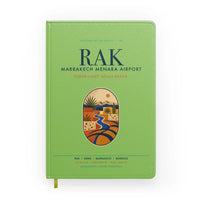 Thumbnail for Marrakech Menara Airport (RAK) design on light green notebook