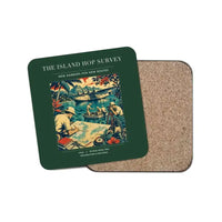 Thumbnail for The Island Hop Survey - Designed Coasters design on dark green 1-piece