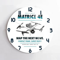 Thumbnail for DJI Matrice 4E design on white no frame wall clock