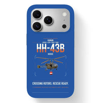 Thumbnail for Kaman HH-43B Huskie design on blue magsafe iphone case, for iPhone 17 Pro