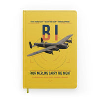 Thumbnail for Avro Lancaster B I design on yellow notebook