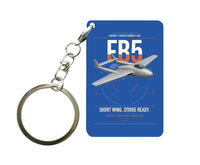 Thumbnail for de Havilland Vampire FB5 design on blue designed key chain, double-side print