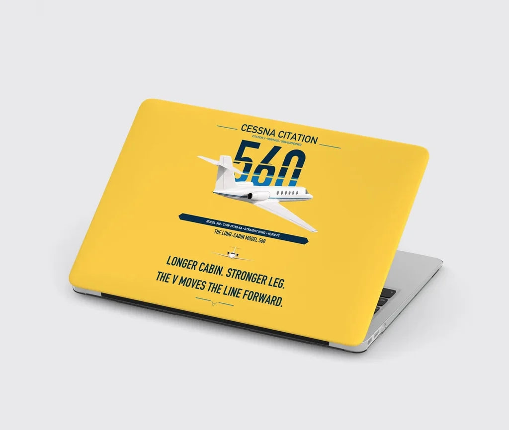 Cessna Citation 560 - Citation V design on yellow MacBook case
