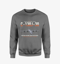 Thumbnail for C-130J-30 Super Hercules design on gray sweatshirt