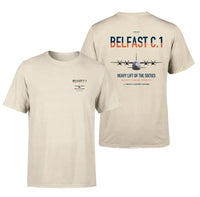 Thumbnail for Short Belfast C.1 design on beige double-side t-shirt, double-side print