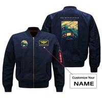 Thumbnail for VINTAGE G4212 - The Meteor Watch - Bomber Jacket design on blue+name