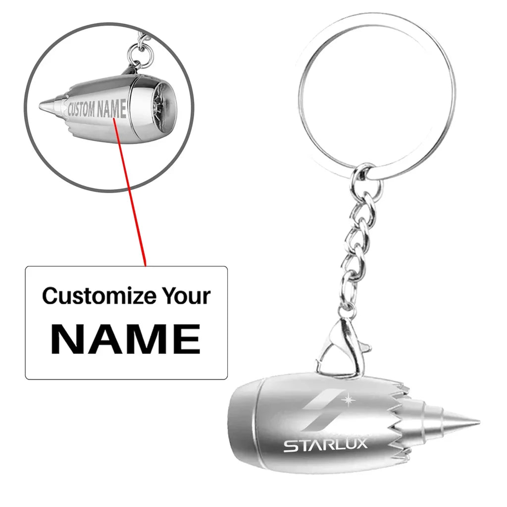 Customisable STARLUX Airlines Jet Engine Turbine Key Chain - view 3