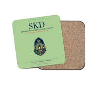Thumbnail for Samarkand International Airport (SKD) design on light green 1 piece coaster