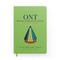 Thumbnail for Ontario International Airport (ONT) design on light green notebook