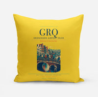Thumbnail for Groningen Airport Eelde (GRQ) design on yellow pillow